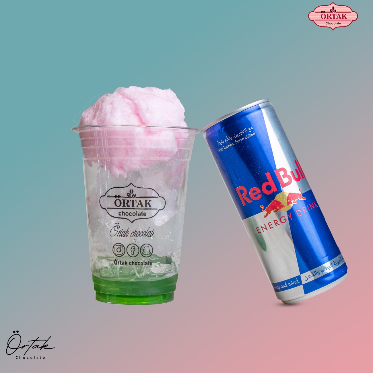 مكس ريد بول تفاح