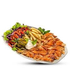DOUBLE TAVUK SERVİS PORSİYON - 200gr. Tavuk eti, patates, marul, domates, turşu, mayonez, geleneksel eşsiz özel sosu ve salatasıyla servis edilir.