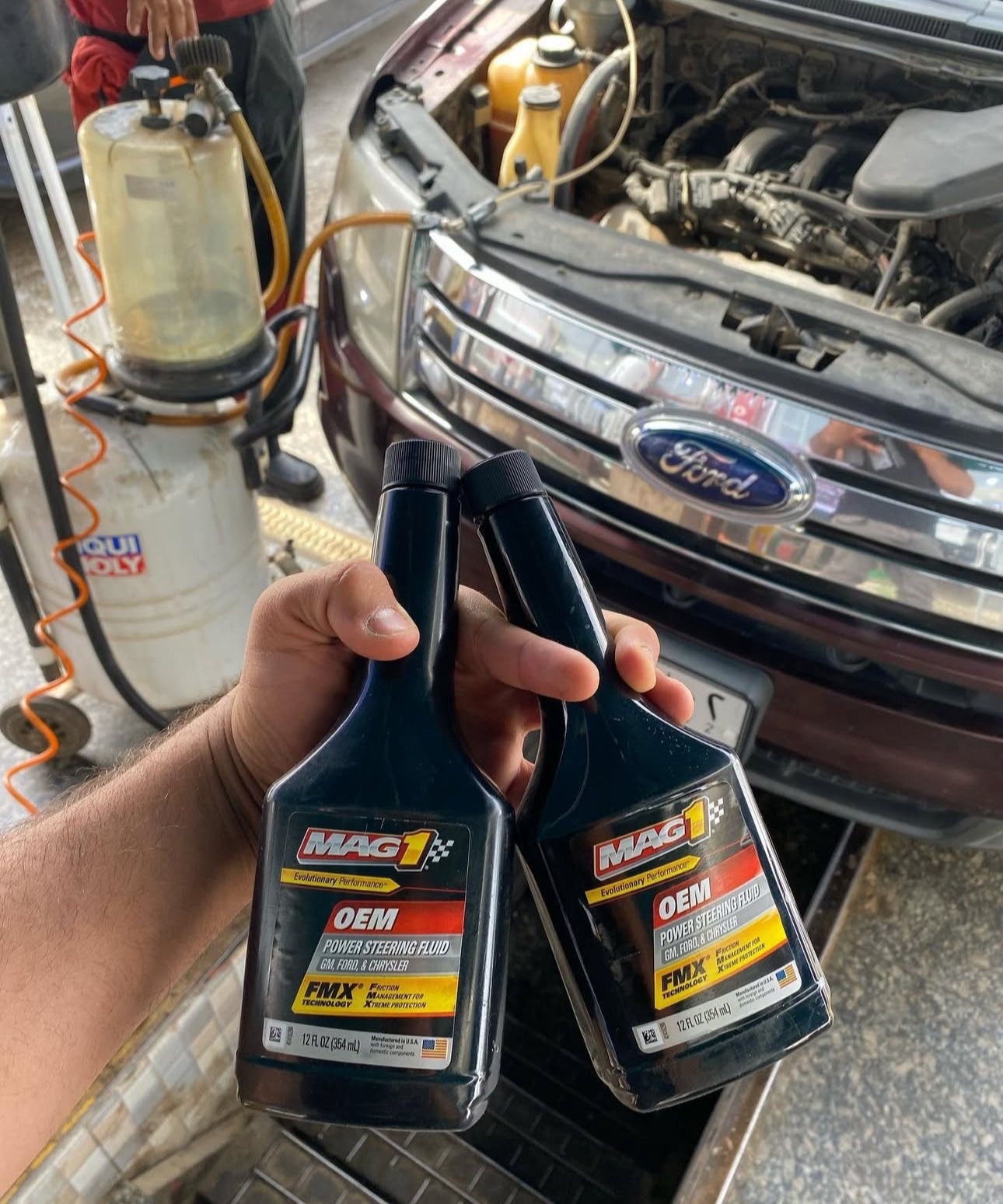 استبدال زيت باور ستيرن من أمزويل