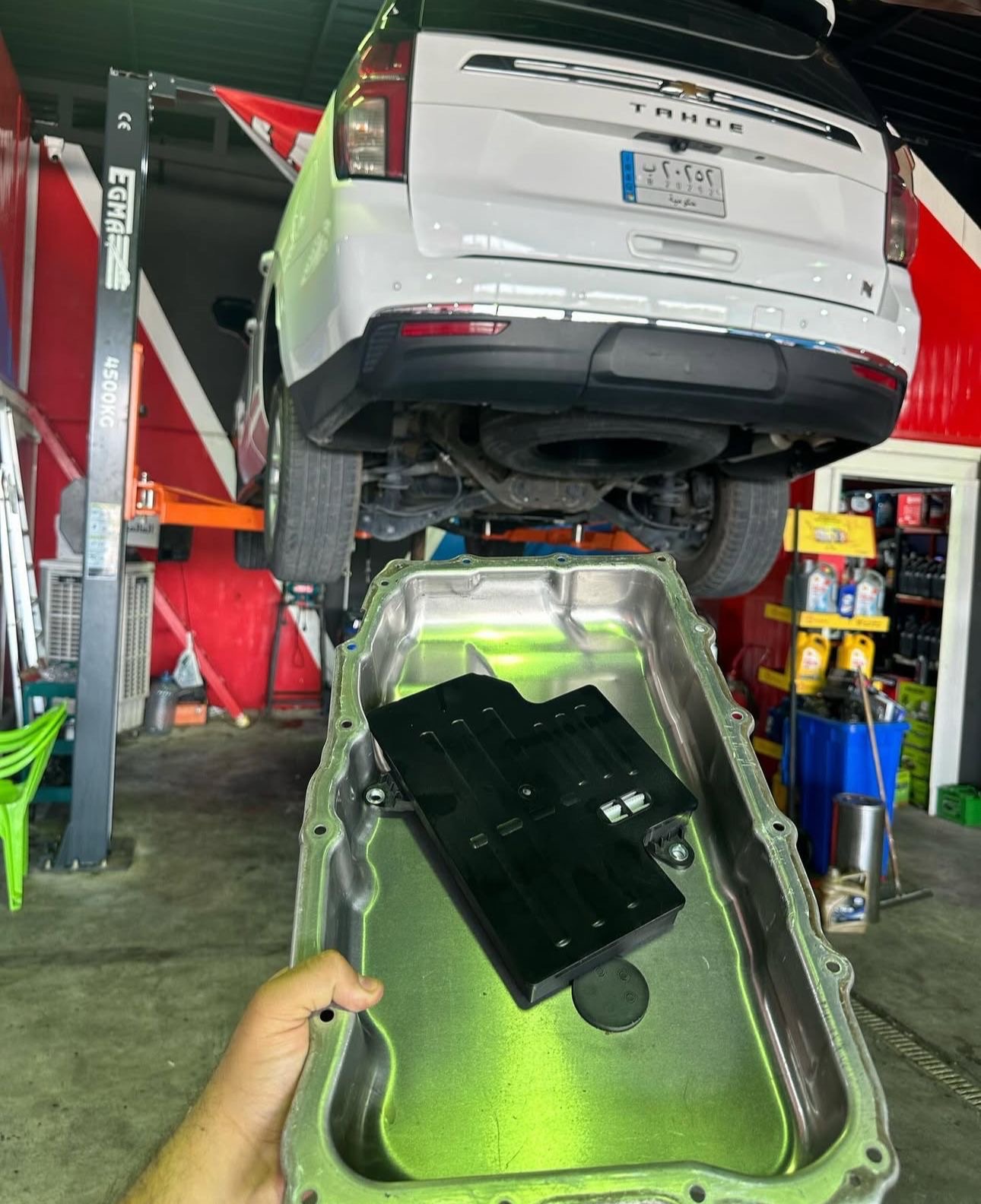 استبدال زيت ناقل الحركة لتاهو/يوكن (10 سرعات)