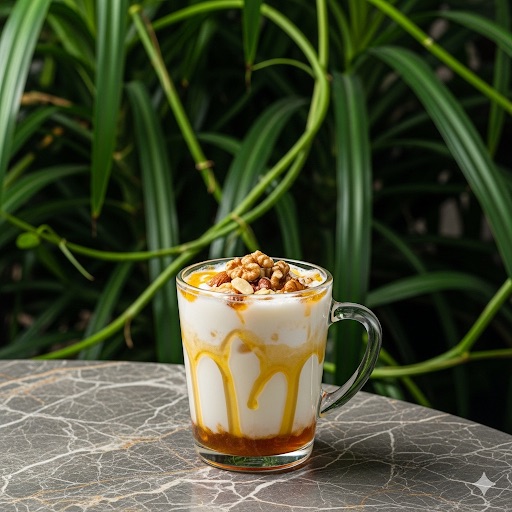 حليب بالعسل والمكسرات