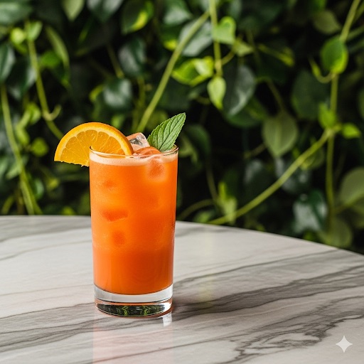 عصير صحي برتقال جزر