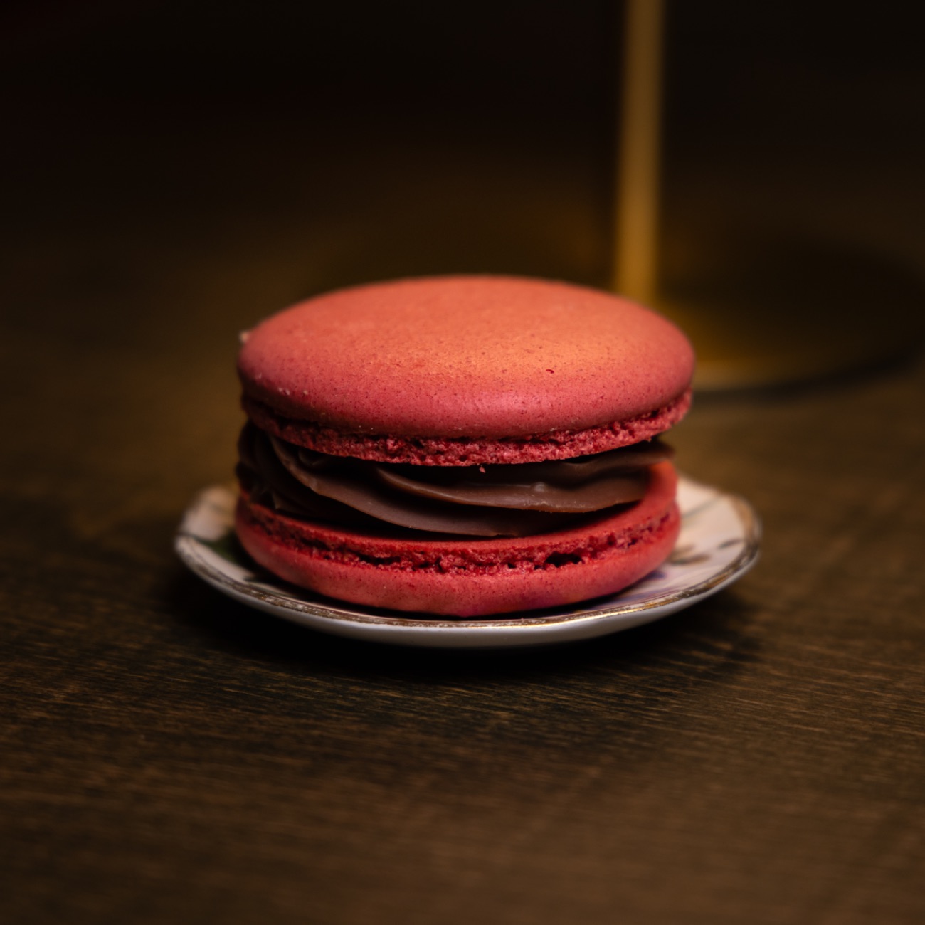 CHOCOLATE CHERRY MACARON - 