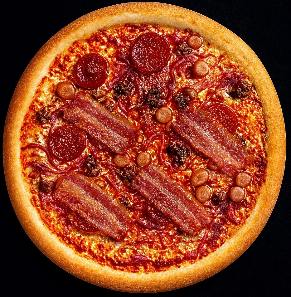 19.  VİKİNG - Peperoni, skinke, bacon, oksekød og cocktailpølser.