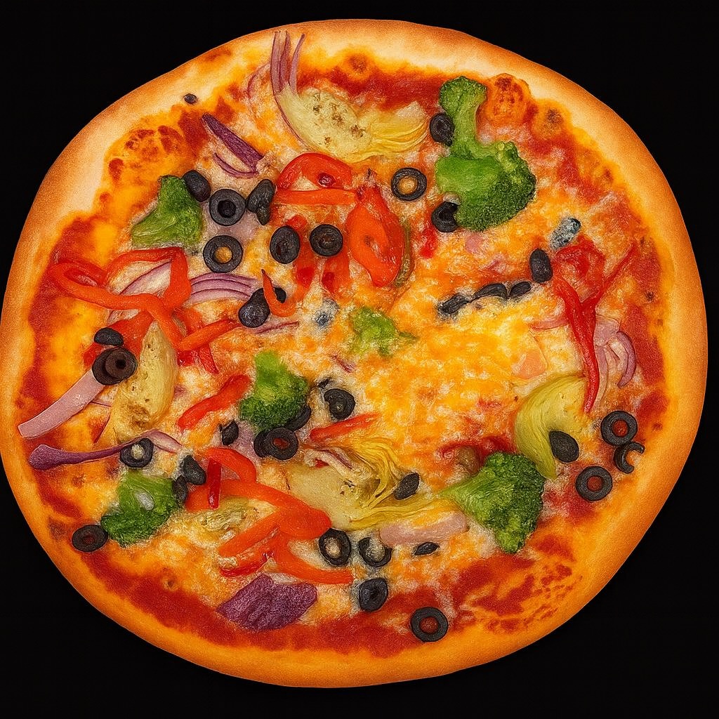 63. ORTOLANA - artiskok, rødløg, broccoli, peberfrugter og oliven.