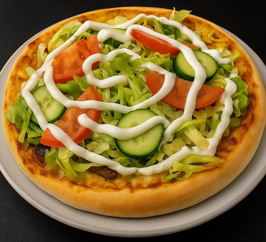 15. KEBAB - Kebab, salat og dressing.