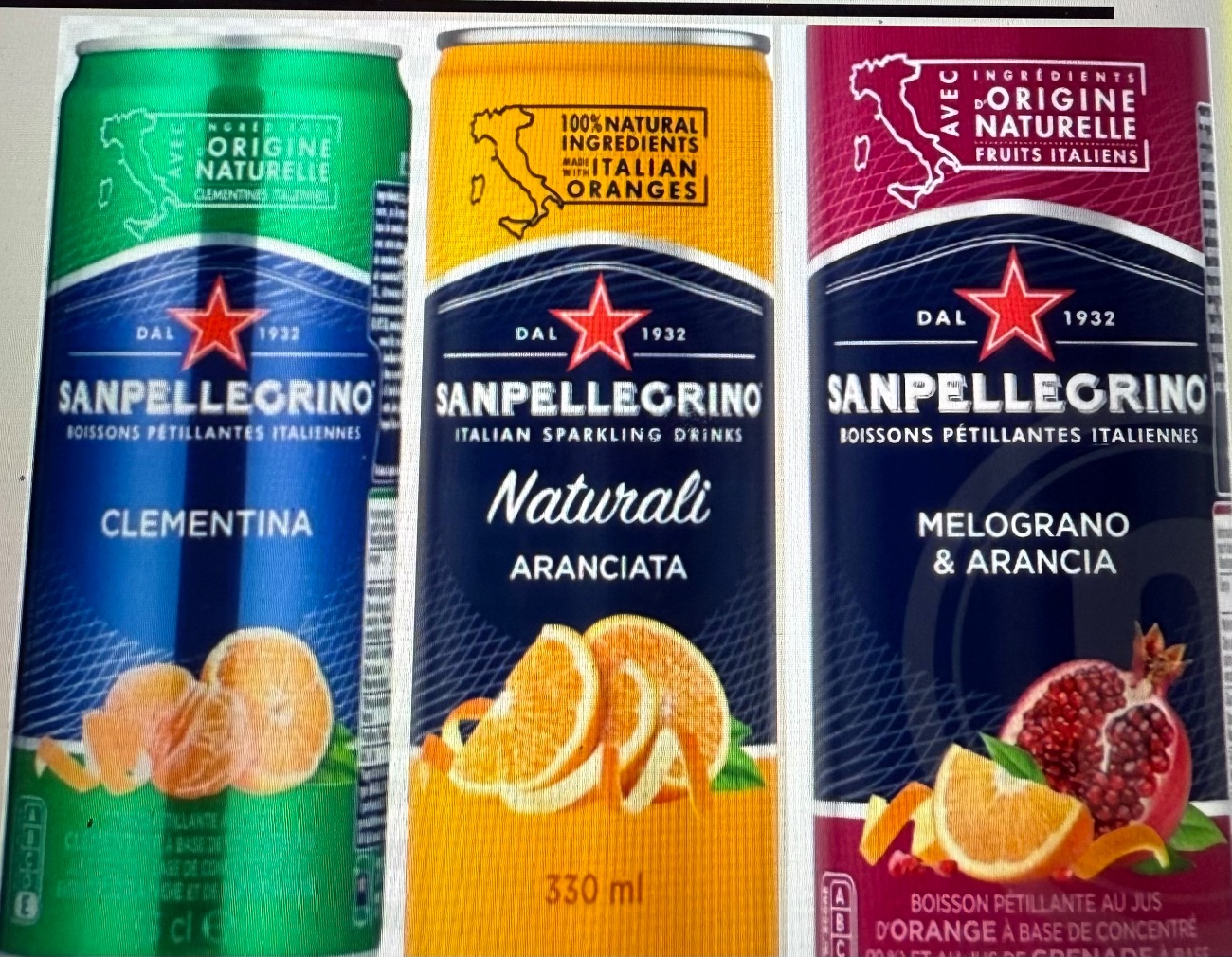 ITALIAANS FRUIT - 0,33 Arancıata Rosa, pompelo mo,  Clementına, Melograno arancı, Aranciata