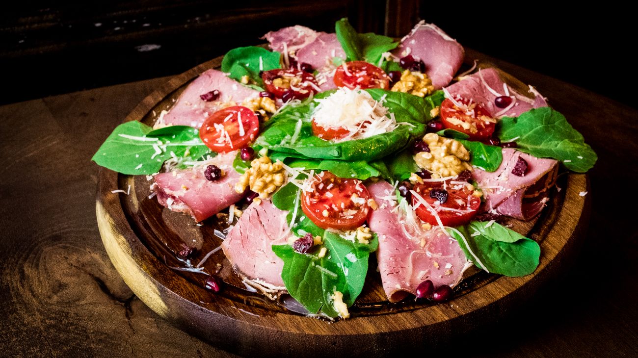 Smoked Meat Platter (Large) - Accompanied by Arugula and Parmesan