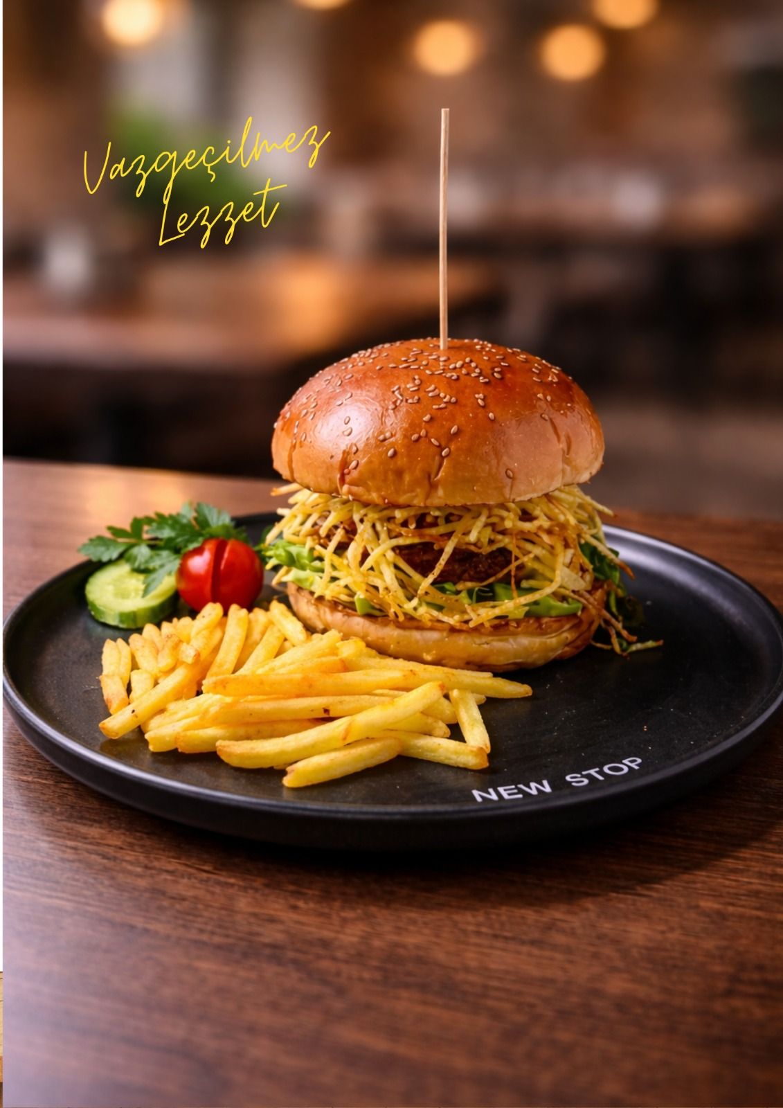 Hamburger( هامبورجر) - 160gr. el yapımı kıyma ile( 160 غرام. مع اللحم المفروم يدوياً)