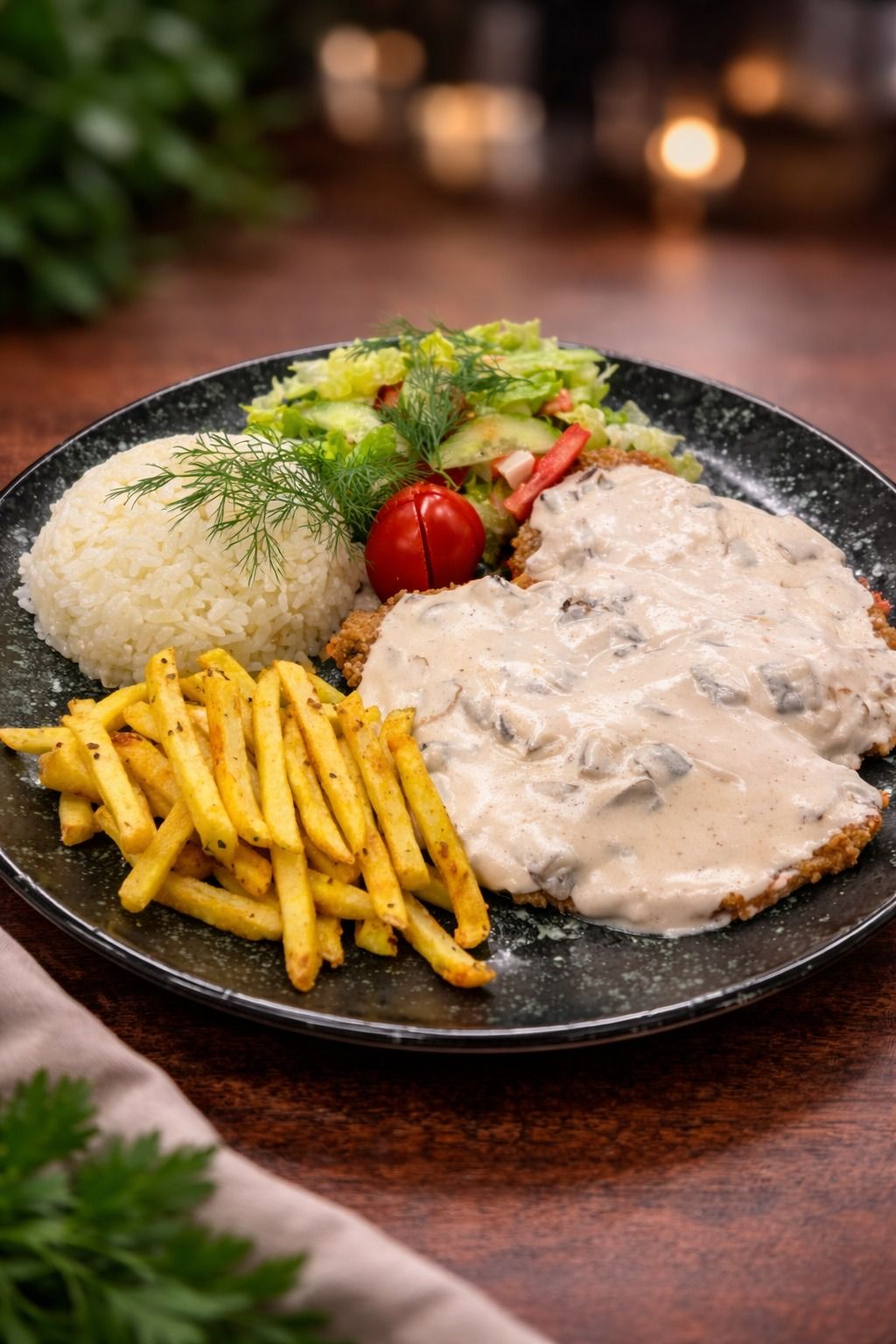 Mantar Soslu Şinitzel(شنيتزل بصلصة الفطر) - 