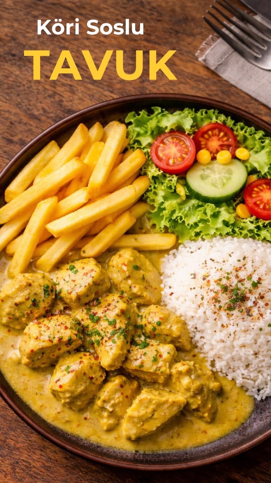 Köri Soslu Tavuk(دجاج بصلصة الكاري) - 