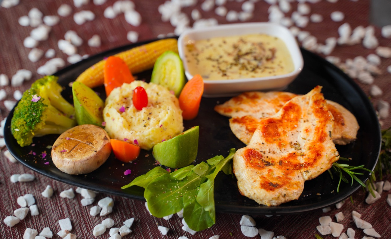 طبق ستيك دجاج