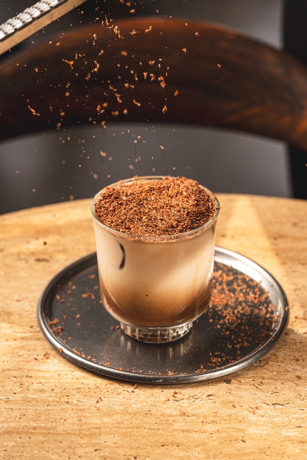 Iced Chocolate Mocha - espresso, süt, sütlü Belçika çikolatası,