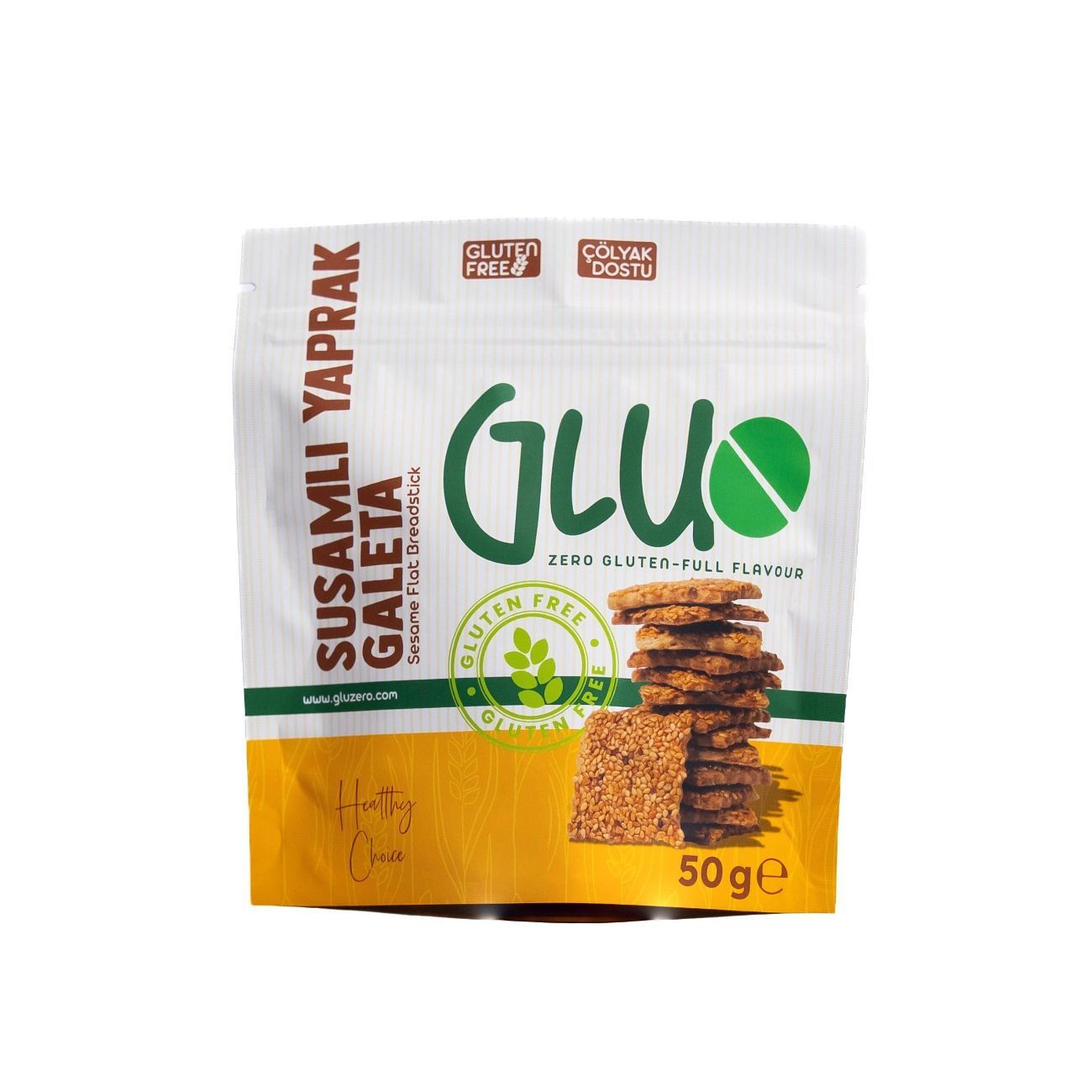 Susamlı Yaprak Galeta - Glutensiz Un, Karabuğday Unu, Karnıyarık Otu, Susam, Şeker, Tuz, Yaş Maya, Tereyağ, Yumurta.