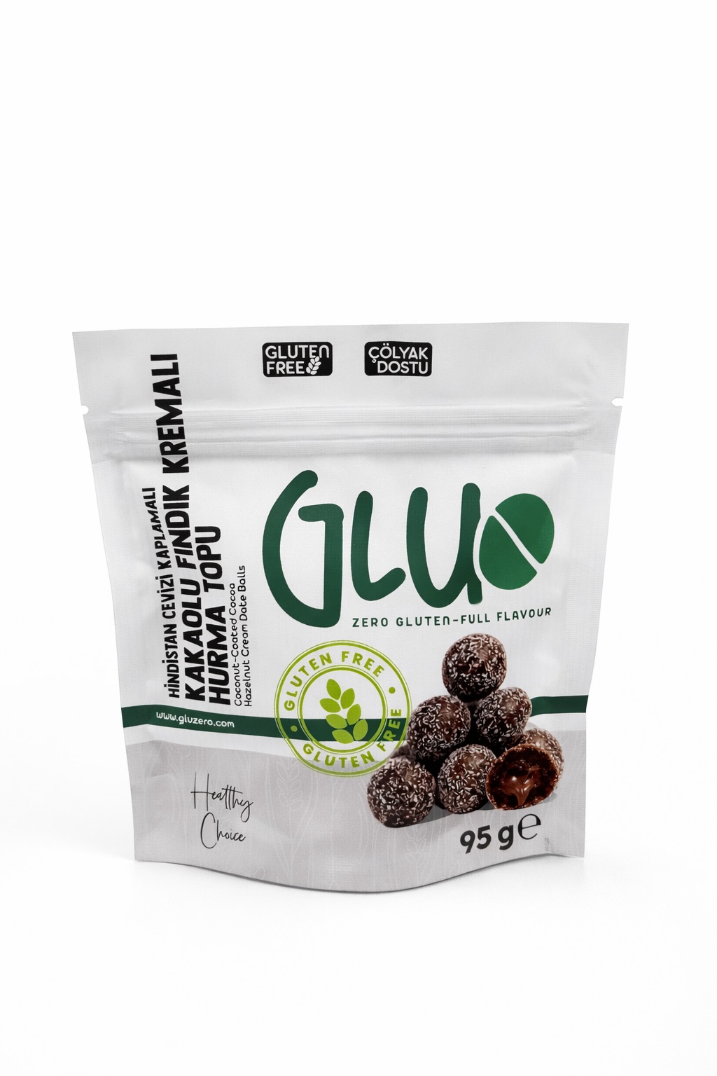 Hindistan Cevizi Kaplamalı Kakaolu Fındık Kremalı Hurma Topu - 