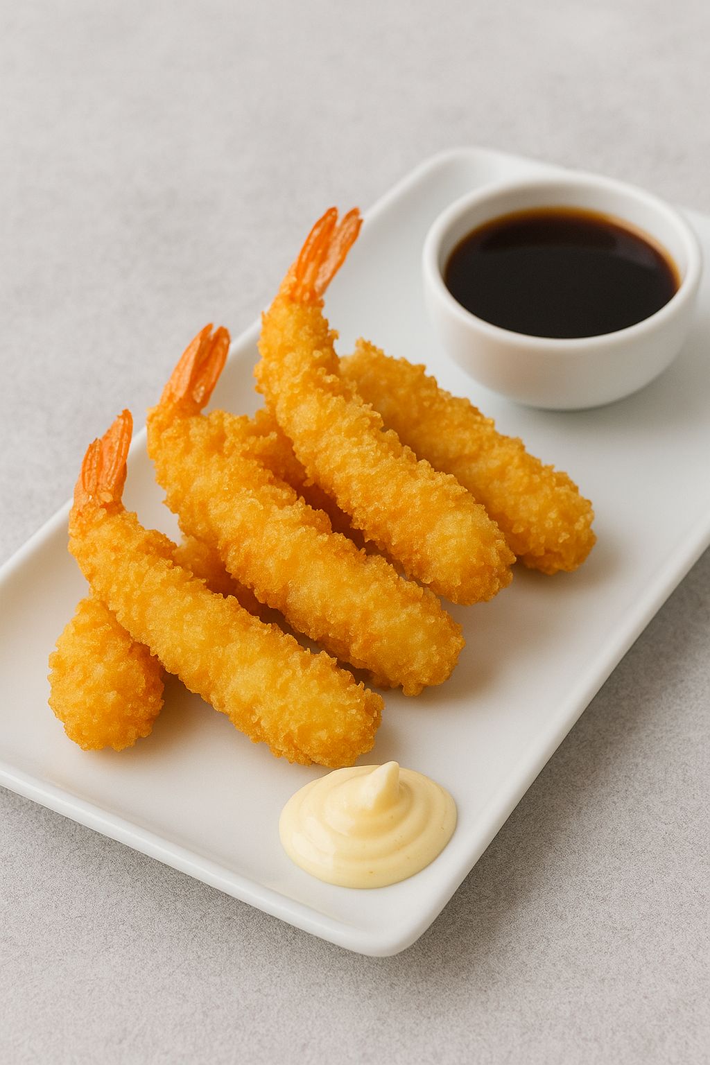 KARİDES TEMPURA - Kuyruklu karideslerin, altın renginde kızarmış panko ile kaplanarak hazırlanan çıtır dokusu; tempura sos ve özel şef sosu eşliğinde servis edilerek hafif ve zarif bir lezzet deneyimi sunar.