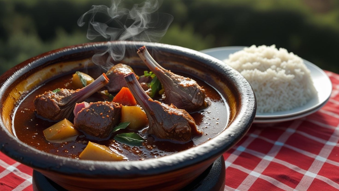 طاجن لحم بالخضار