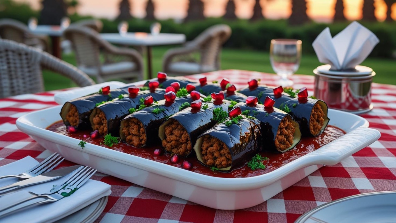 باذنجان ملفوف لحم