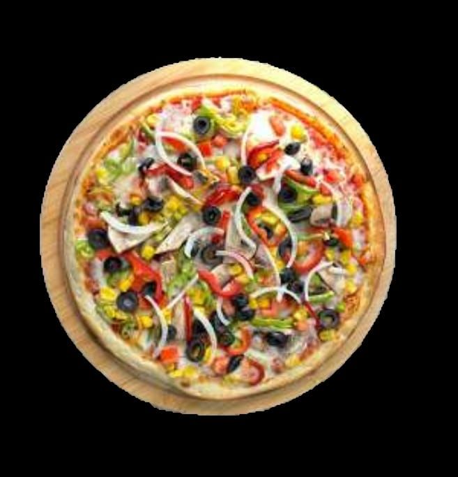 Vejeteryan Pizza - Al biber,yeşil biber,mantar,zeytin,mısır,domates