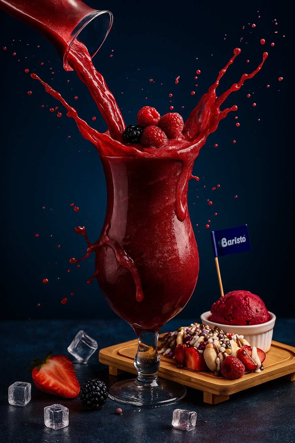 Berry Garden - Vişne suyu, Yaban mersini, Karadut dondurması