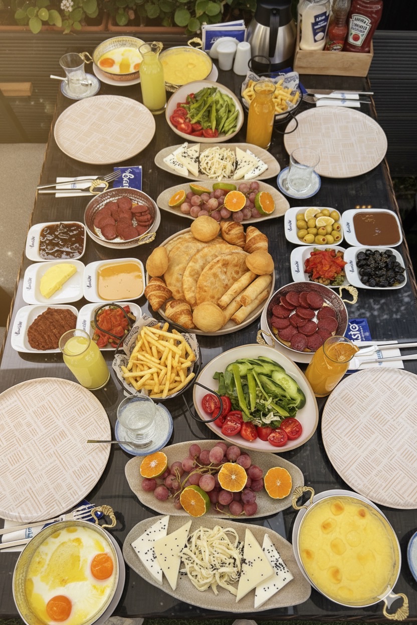 Serpme kahvaltı - Fiyat bir kişi için geçerlidir, En az iki kişilik söylenmesi gerekmektedir.