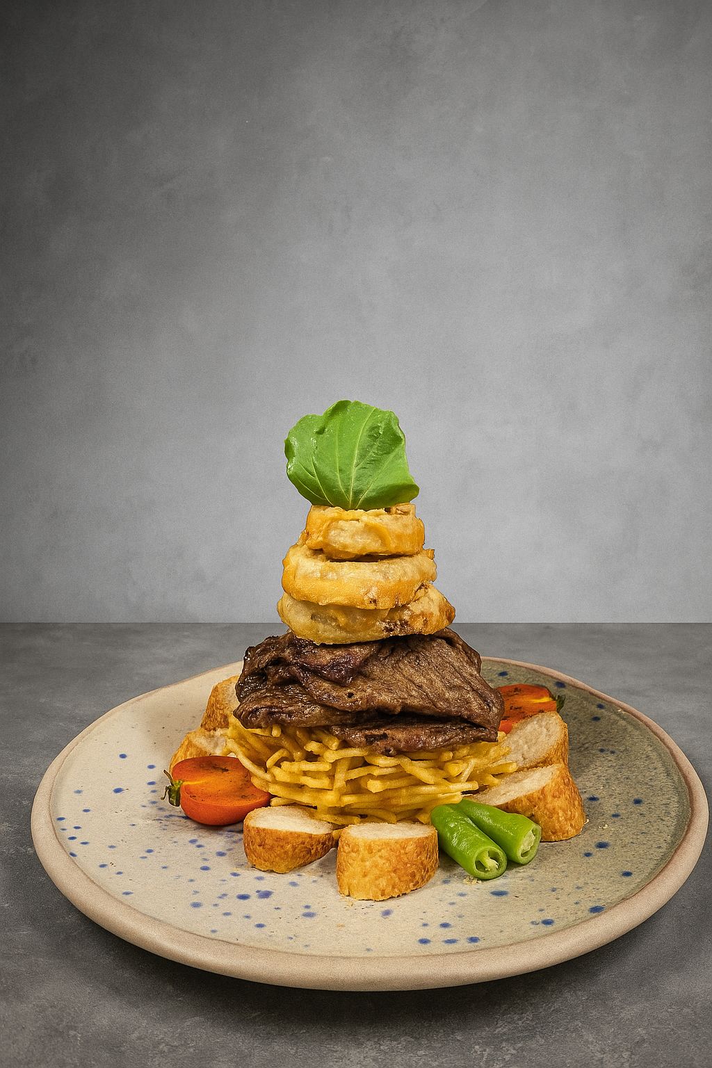 YAPRAK BONFİLE - Yaprak bonfile, kibrit cips, simit, ızgara sebze