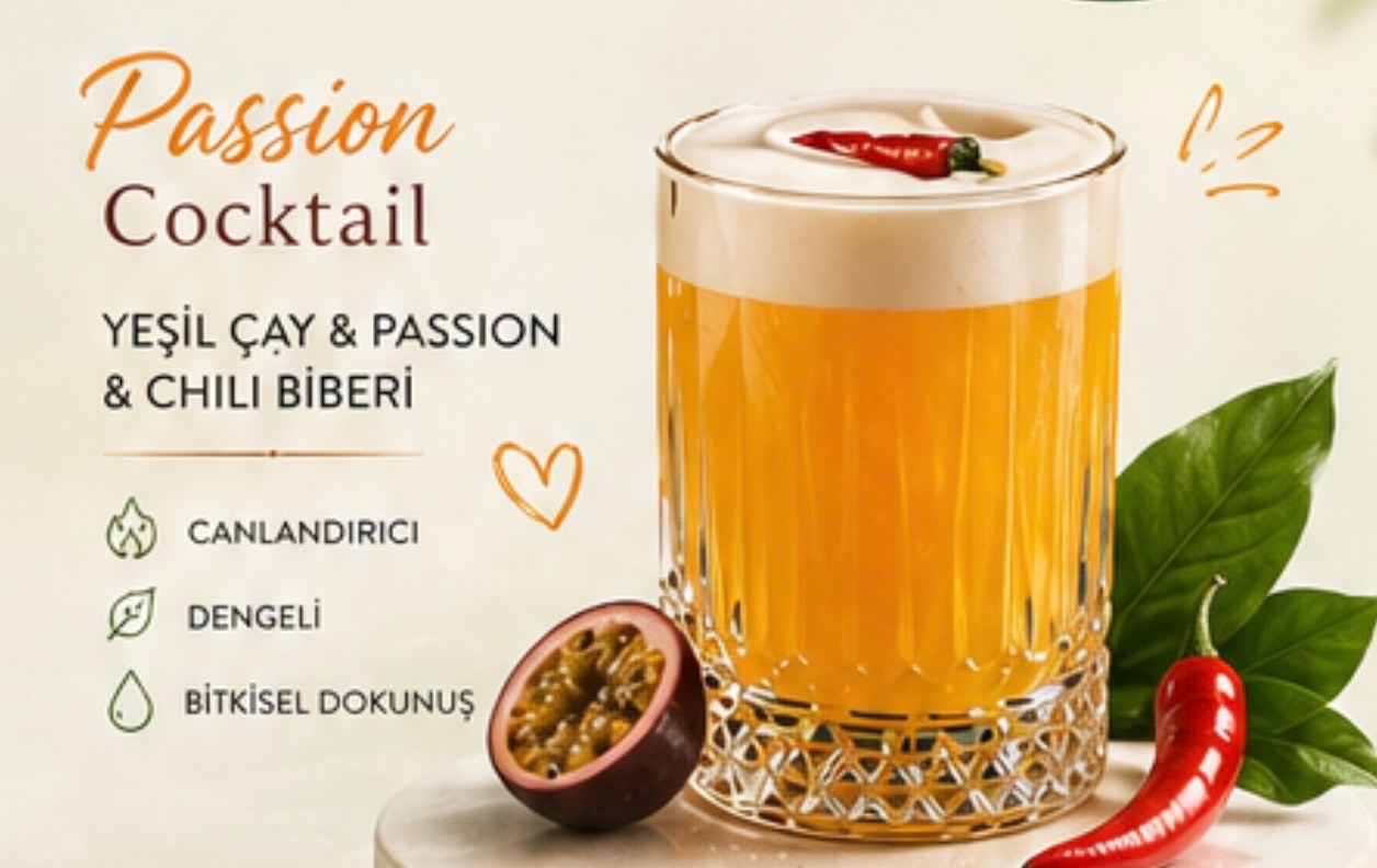 Passion Cocktail - Yeşil çay & Passıon & Chılı Biberi