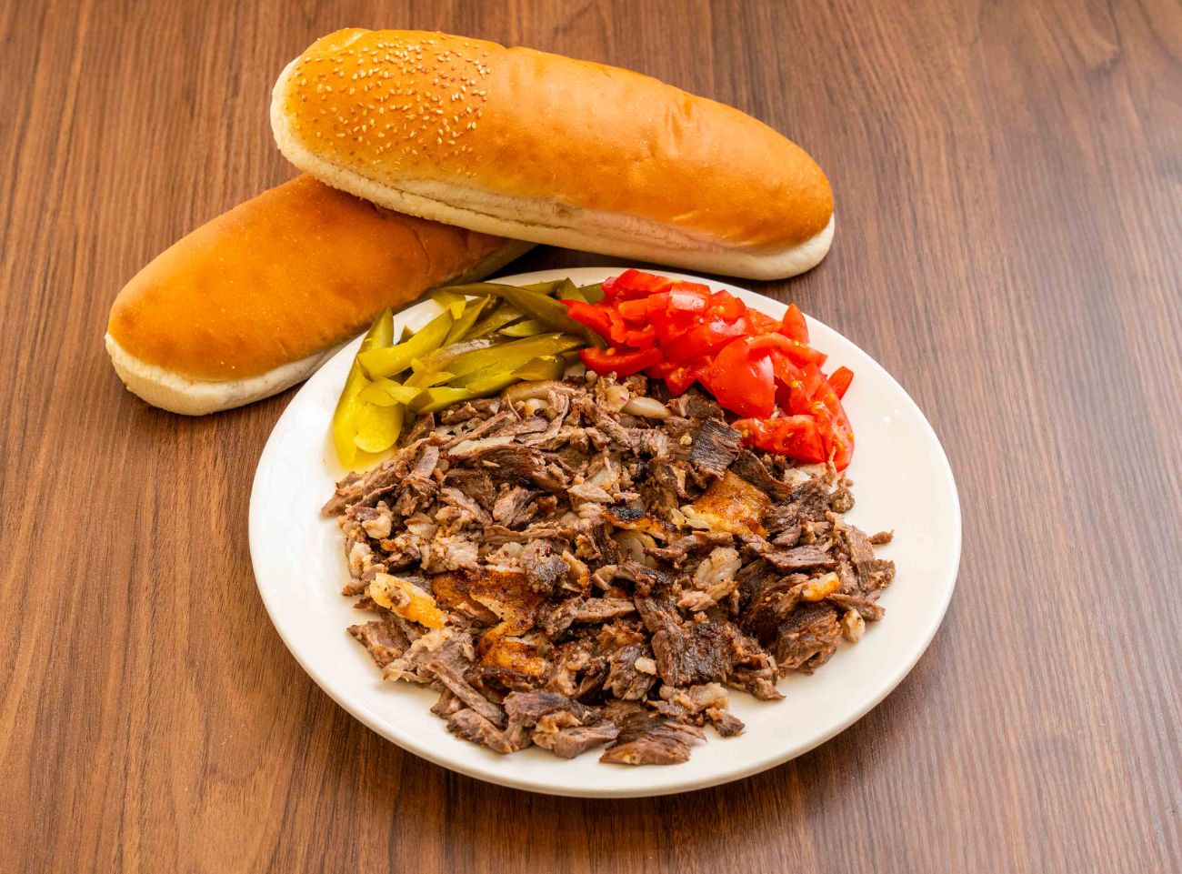 طبق شاورما لحم