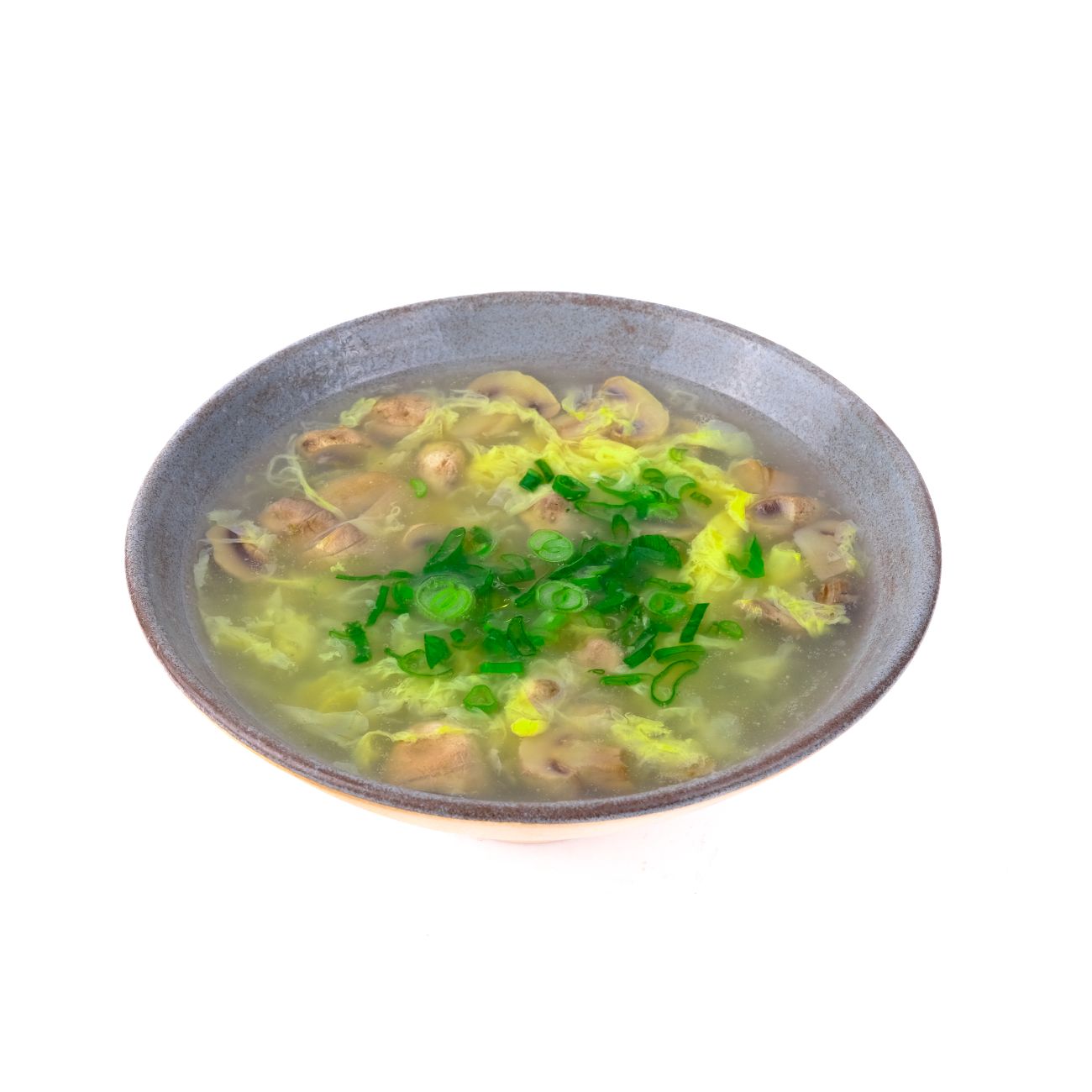 Acılı ekşili Wonton Çorba - Wonton mantı, Taze Soğan, Susam Yağı, Mantar, Yumurta, Lahana,Havuç