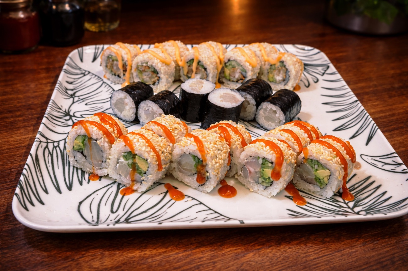 suzuki set - Suzuki tempura roll (8 parça) Spicy levrek roll (8 parça) Levrek maki (6 parça)