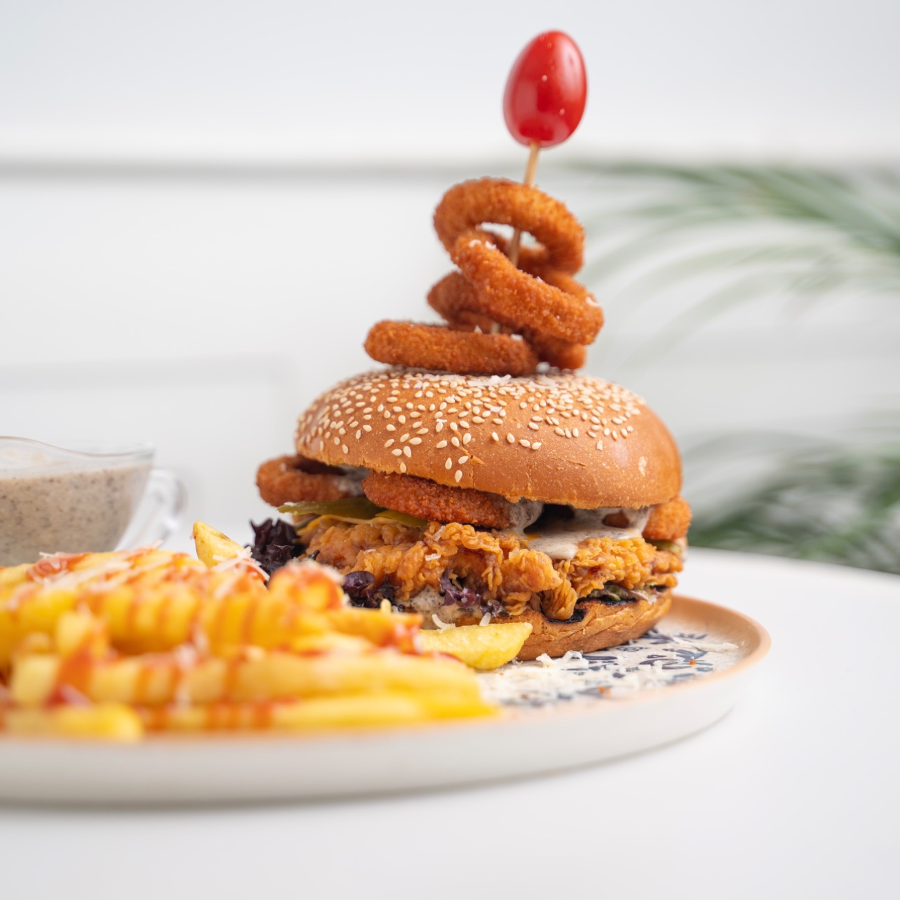 برغر دجاج بالترافل