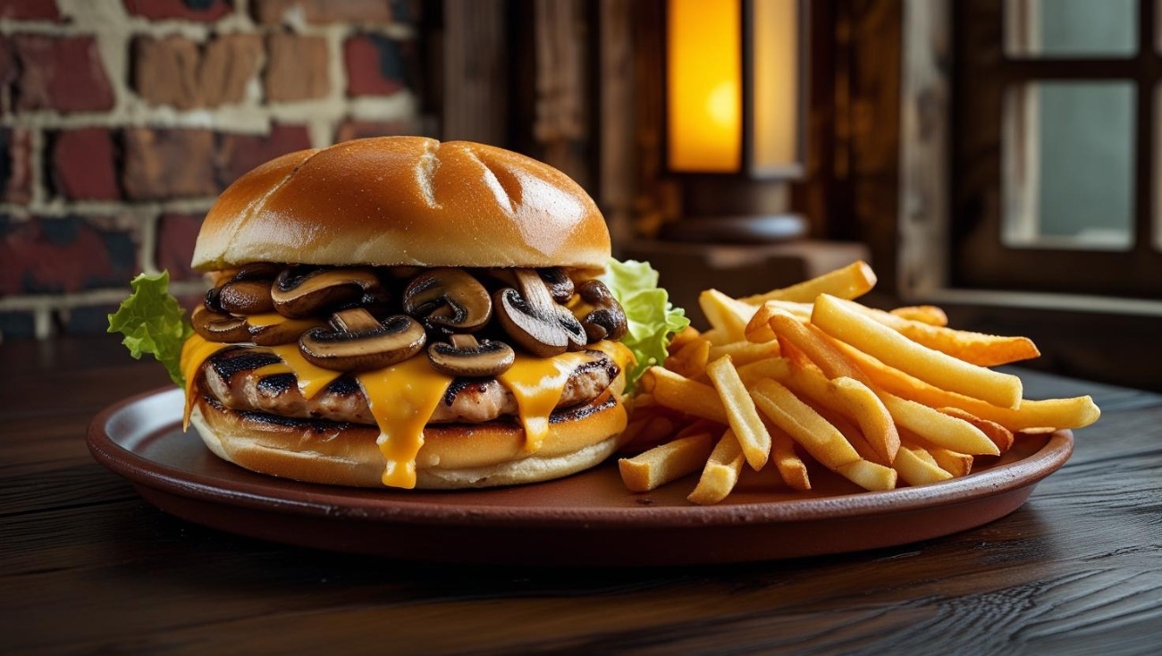 سندويش مشروم بركر