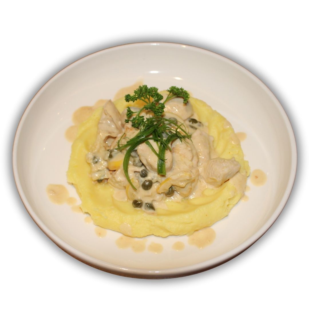 Tavuk Limoncello - 220 gr tavuk bonfile, patates püresi, limon sos ile