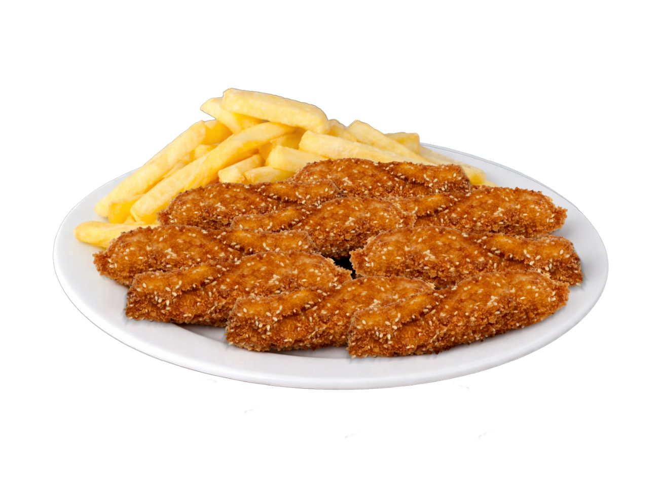 10'LU SCHNITZEL TAVUK PARÇALARI - 450 gr schnıtzel parçaları, patates kızartması ile