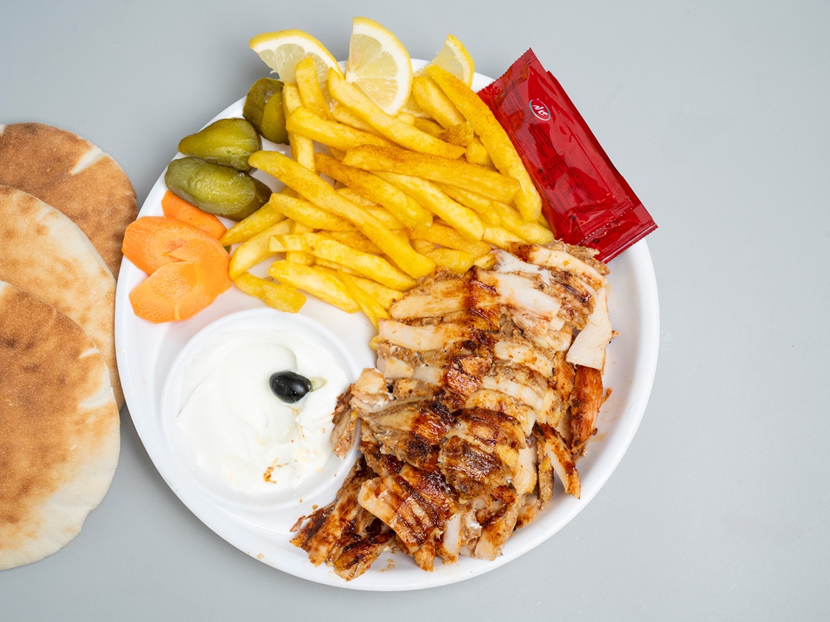 طبق شاورما دجاج 250غم