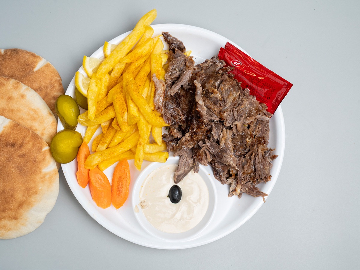 طبق شاورما لحم 250غم