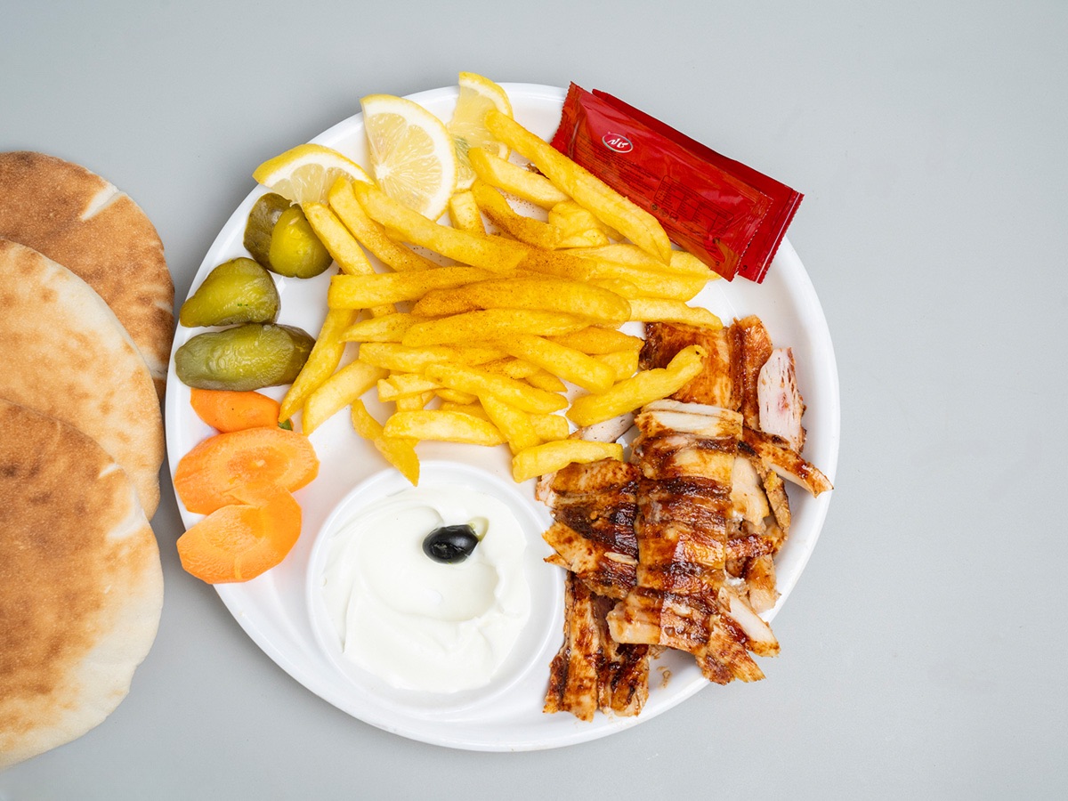 طبق شاورما دجاج 125غم