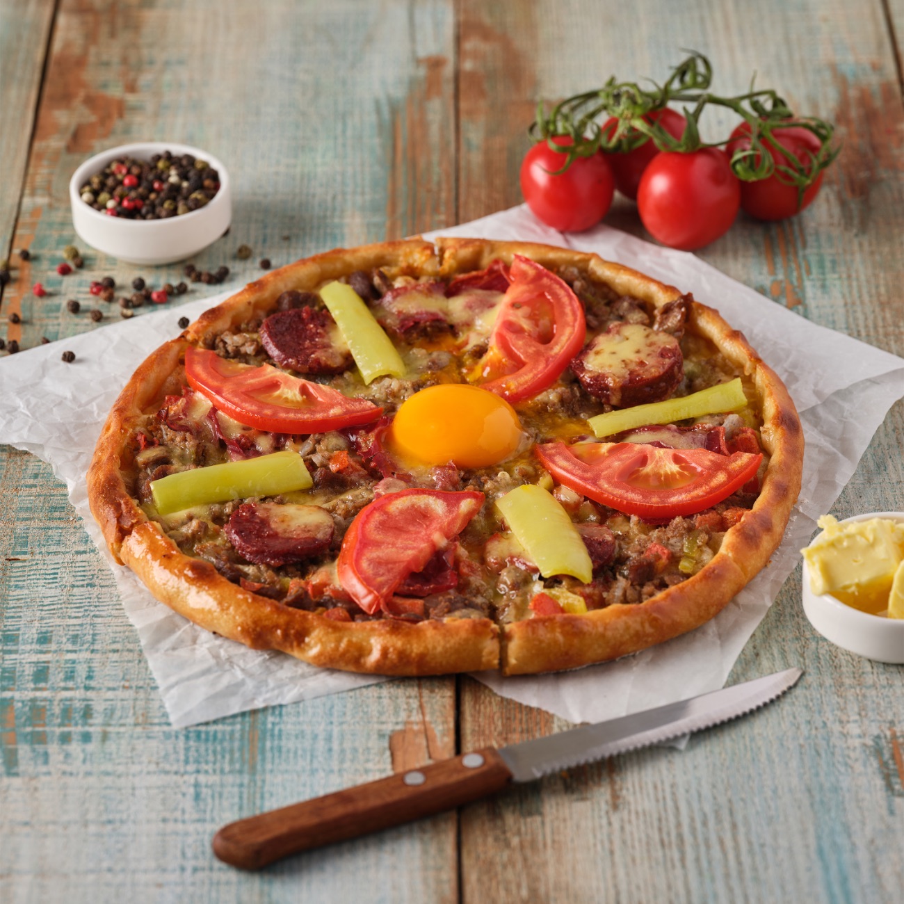 Karışık Trabzon Pidesi - Kıyma, Kaşar, Sucuk, Pastırma