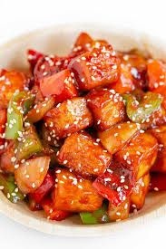 Vegan Sweet Chilli Sos (Thailand Style) - kapya biber, havuç, sarımsak, soğan, salatalık, ananas, taze soğan ve tatlı ekşi sos ile