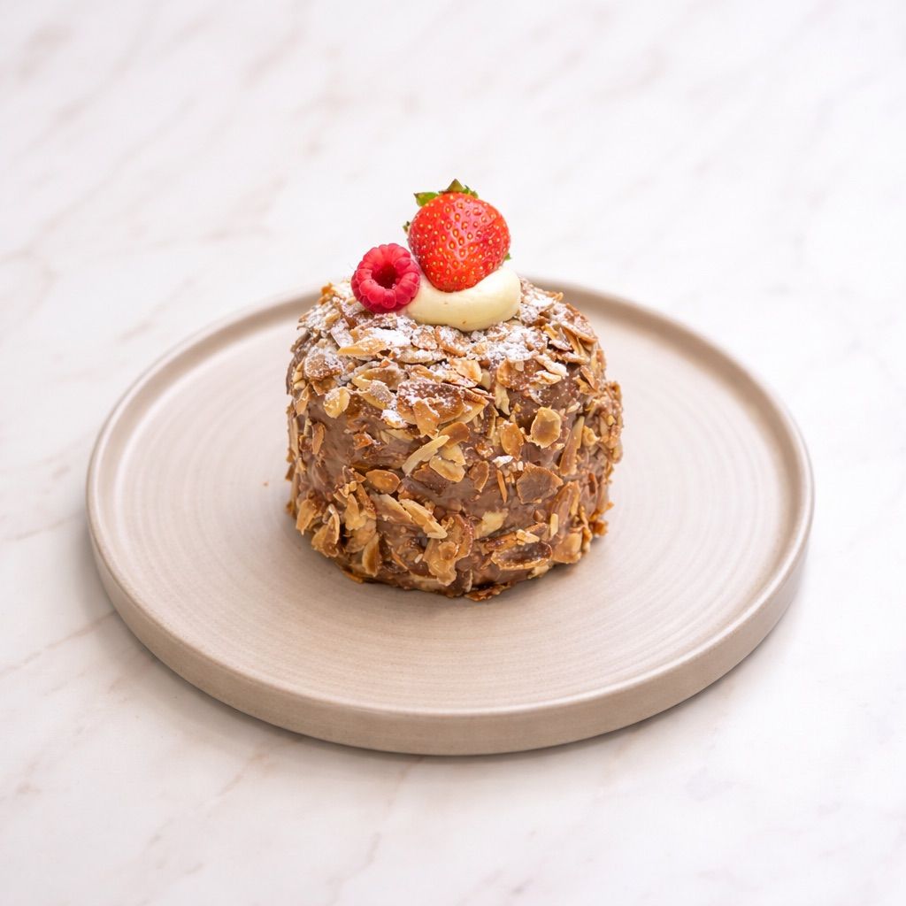 Polka - Pastacı Kreması, Frambuaz, Profiterol Sos, Çilek, File Badem.