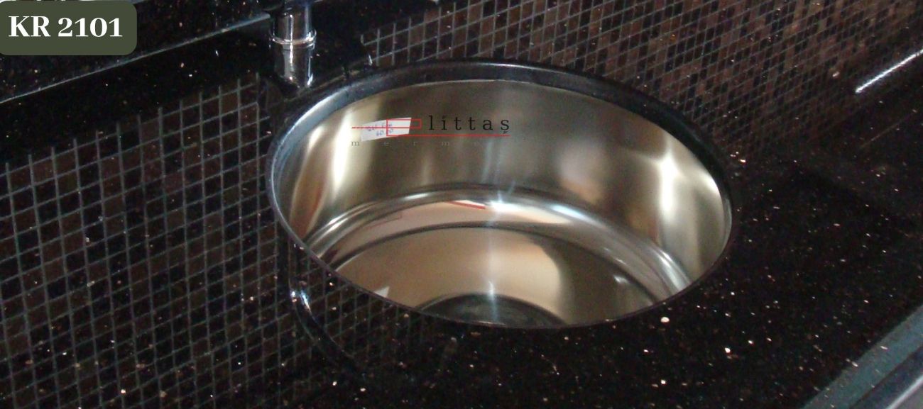 KR 2101 - Yuvarlak İri Sifon Düz Evye