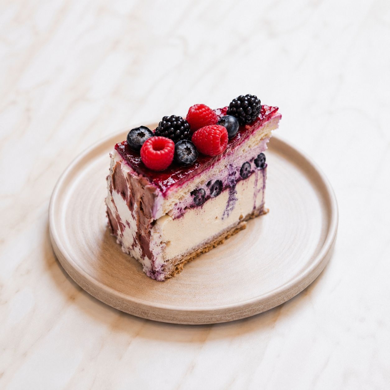 Yaban Mersinli Cheesecake - Yaban Mersinli Krema, Yaban Mersini.