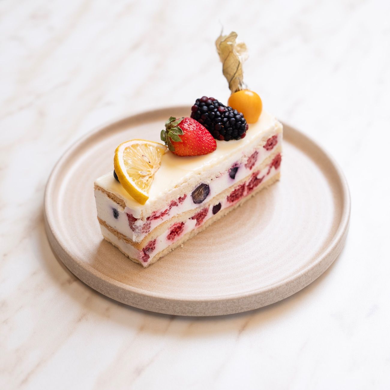 Lemon Cake - Limonlu Prenses Kreması, Pandispanya, Frambuaz.