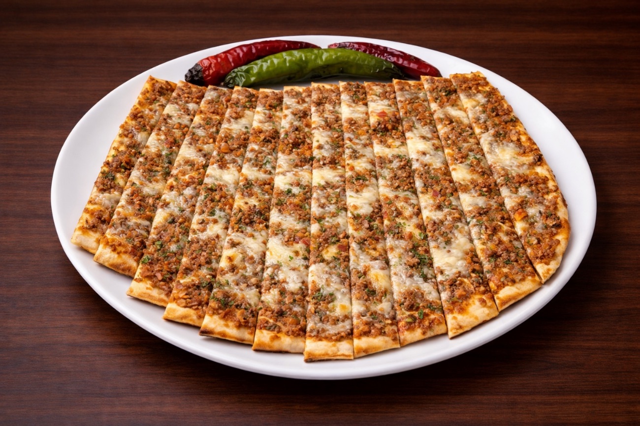 Kıymalı Kaşarlı Pide - Bol kıymalı harç, eriyen kaşar peyniriyle tamamlanır. Dengeli ve tatmin edici bir lezzet.