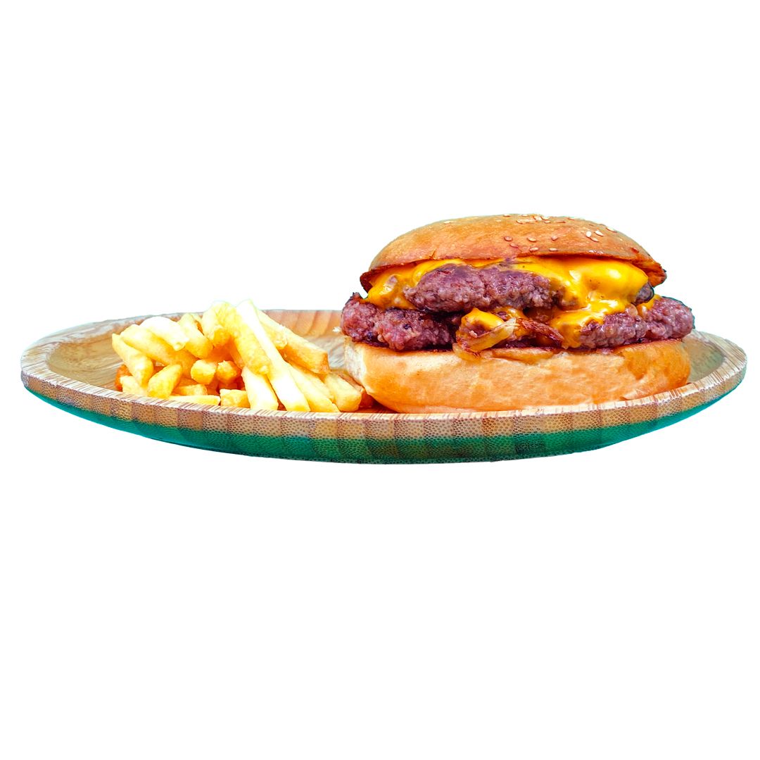 Dana Etli Smash Burger - 2 adet 80 gr dana eti, cheddar peyniri, burger sos, patates kızartması