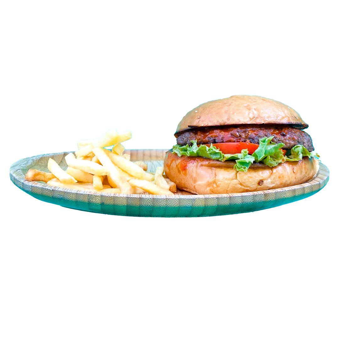 Acı Soslu Dana Burger - 120 gr burger köfte, marul, domates, acı sos, patates kızartması