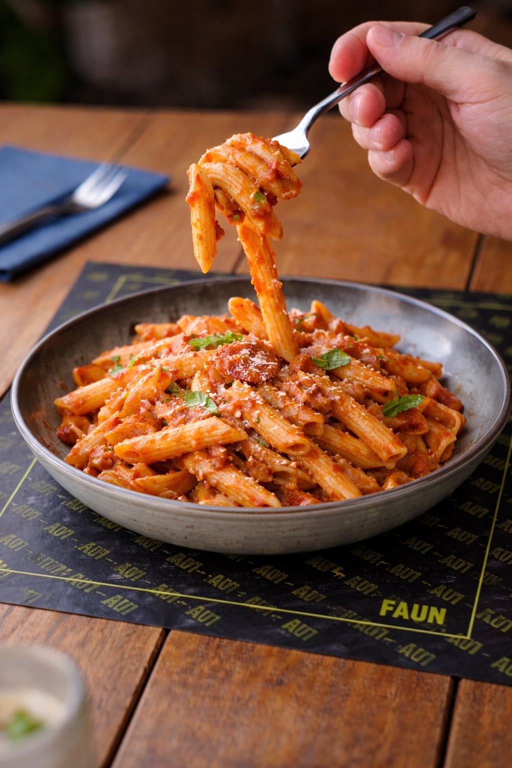 Penne Napoliten - Domates sos, Baharat, Parmesan