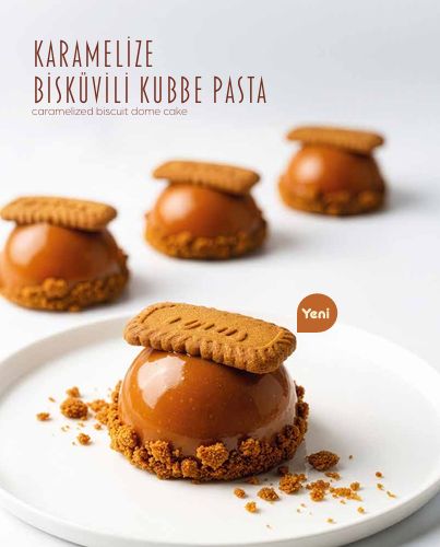 KARAMELİZE BİSKÜVİLİ KUBBE PASTA - 