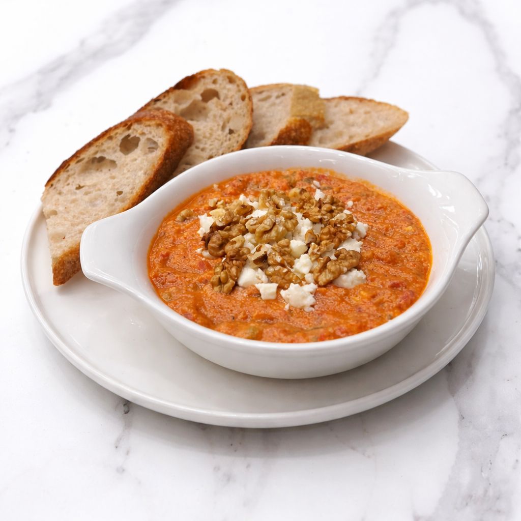 Ezine Peynirli Cevizli Menemen - Ezine Peyniri, Domates, Biber, Yumurta, Nane, Ekşi Maya Ekmek.