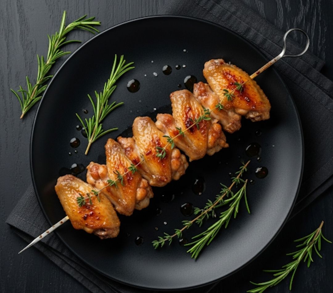 نفر اجنحه شوي على الفحم